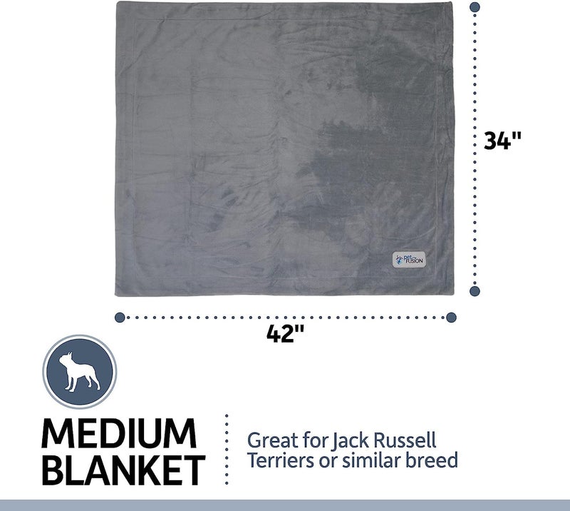 PetFusion Premium Dog & Cat Blanket | Ultra Soft Pet Blanket Available in Plush or Quilted; 2 Colors (Grey; Brown) | Perfect for Small Dogs & Large Dogs - Image 3